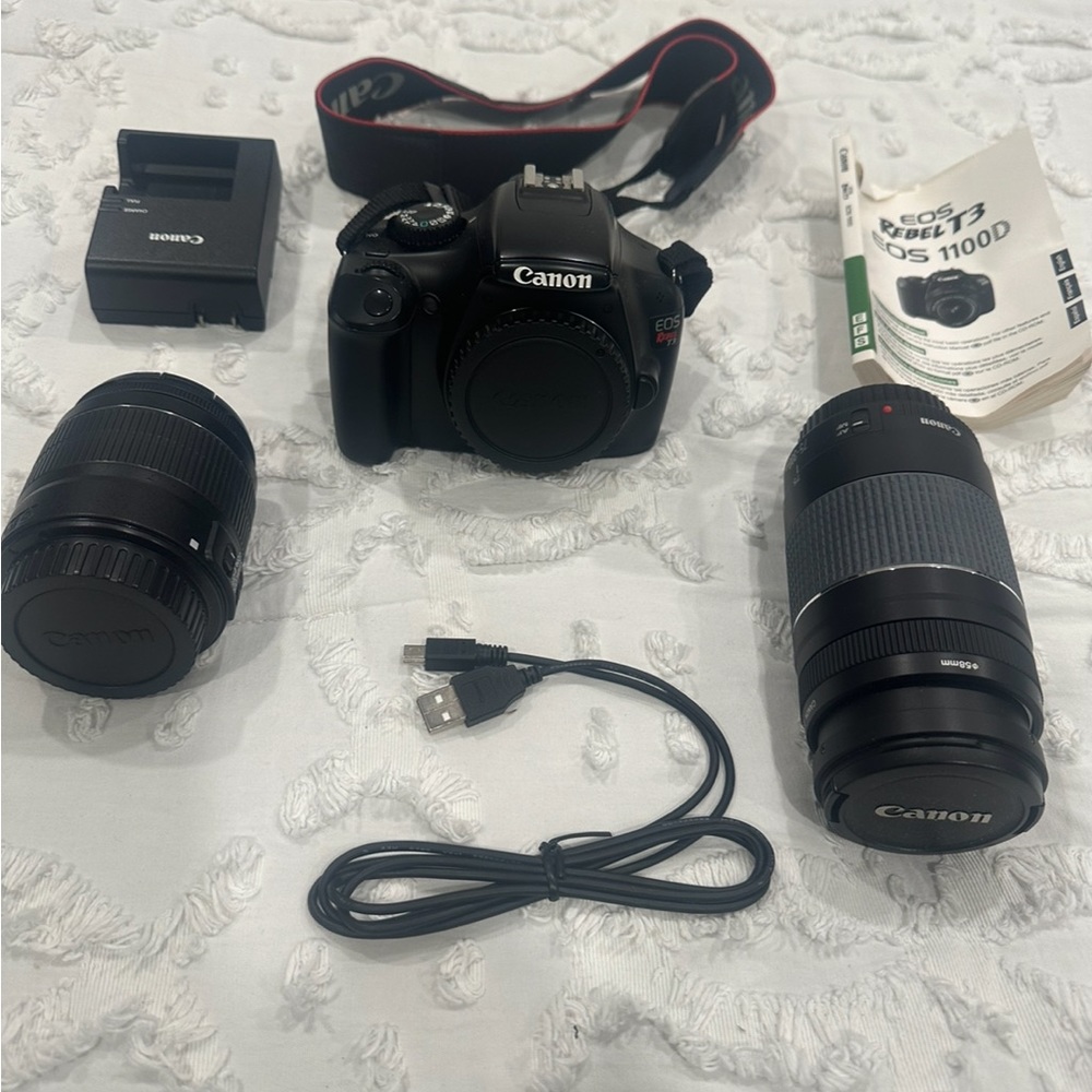 Canon Rebel T3 DSLR Camera with